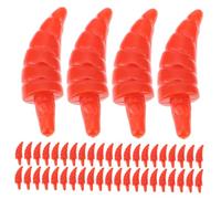 MUELODSIC Lot de 200 Nez de Bonhomme de Neige Rouge en Plastique 9X22 MM Mini Décorations DIY pour Bricolage de Noël Accessoires Légers et Réutilisables pour Créations Festives