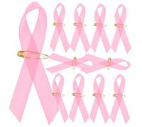 MUELODSIC Lot De 200 Rubans Avec Épingles Rose Pour Sensibilisation Au Cancer Du Sein, Accessoires De Collecte De Fonds, Légers Et Solide, Usage Association Et Événementiel, Campagnes Octobre Rose