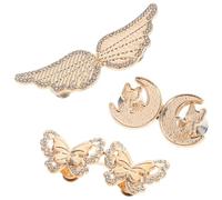 MUELODSIC Lot de 3 Boutons de Serrage pour Jeans et Jupes, Clips Serrage-taille Réglables sans Couture ni Perforation, Fixation Dorée pour Ajustement Confortable au Quotidien