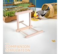 MUELODSIC Lot de 3 Miroirs Suspendus pour Oiseaux avec Perchoir en Bois Accessoires Interactifs pour Cage de Perroquet Perruche Calopsitte et Grandes Perruches Dimensions 10 X 10 X 10