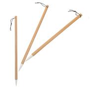 MUELODSIC Lot de 3 Pinceaux de Calligraphie en Poils de Chèvre Manches en Bambou Tailles Grosse/Moyenne/Petite Kit de Calligraphie pour Débutants Pinceaux Aquarelle et Dessin à L'Encre