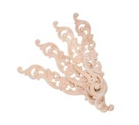 MUELODSIC Lot De 4 Appliques Décoratives en Bois Sculpté pour Mur, Porte, Armoire, Placard, Commode, Cheminée, Escalier, Projet De Bricolage
