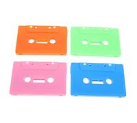 MUELODSIC Lot de 4 Cassettes Audio Vierges Colorées Rétro pour Loisirs Créatifs et Décoration Murale, Présent DIY pour Fête, Couleurs Orange, Rose, Vert Clair, Bleu, sans Bande Magnétique