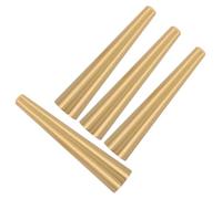 MUELODSIC Lot de 4 Pieds Coniques en Laiton 60 MM Socle en Bois Rehausseurs Décoratifs Robustes pour Meubles Plateaux de Présentation et Boîtes à Bijoux Support Stable pour Table Cuisine