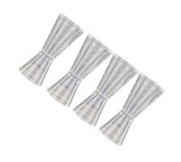MUELODSIC Lot de 4 Tasses Doseuses à Double Tête pour Barman Professionnel, Instrument de Mesure du Vin en Onces, en Plastique Transparent Graduations Précises, Taille L, pour Cocktails