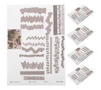 MUELODSIC Lot de 5 Autocollants pour Dalles de Sol Miniatures, Revêtement Adhésif pour Maison de Poupée, Pavé Décoratif en Vinyle Résistant la Décoloration, Adapté aux Jardins Zen