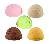 MUELODSIC Lot de 5 Boules de Glace Réalistes Multicolores Accessoires de Présentation de Crèmes Glacées Modèle Décoratif pour Boutique et Studio Photo Imitation de Dessert Coloré