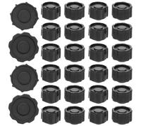 MUELODSIC Lot de 50 Bouchons Luer Lock Noirs pour Industrielles Adaptateurs d'Embouts Applicateurs de Colle Accessoires de Laboratoire Compacts et Légers Étanchéité Usage Industriel et