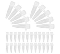MUELODSIC Lot de 50 Tubes à Essai Transparents 1,5 Ml en Polypropylène avec Bouchons à Pression Hermétiques, Tubes à Centrifuger Gradués pour Usage Laboratoire Scientifique et Analyse