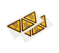 MUELODSIC Lot de 6 Autocollants d'Avertissement Haute Température 100 MM X 100 MM Adhésifs Étiquettes de Prudence Surface Chaude Résistantes Panneaux d'Avertissement pour Équipements