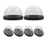 MUELODSIC Lot de 6 Dômes Transparents en Plastique Ovales Cloches pour Loisirs Créatifs et Micro-Terrariums Protection Anti-Poussière pour Décorations DIY Boules à Neige et Présentation