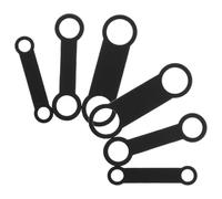 MUELODSIC Lot de 6 Médailles pour Chien en Silicone Élastique Silencieuses, Tailles Petit, Moyen et Grand, Bracelet de Remplacement sans Tintement, Porte-étiquette Confortable et Solide