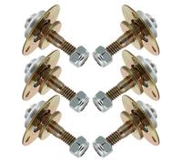 MUELODSIC Lot de 6 Roulements à Bascule M8X55Mm en Fer Plaqué Vis à Roulement pour Fauteuil à Bascule Accessoires de Quincaillerie pour Réparation et Remplacement de Pièces Usage Maison et