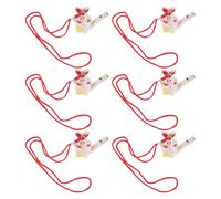 MUELODSIC Lot de 6 Sifflets à Eau en Céramique avec Lanière Forme Oiseau Fauvette Sifflements d'Eau Chantants pour Plein Air et Appel d'Oiseaux Compact et Décoratif Couleur Blanc