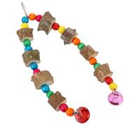 MUELODSIC Mâcher Suspendu pour Perroquet Bois Coloré avec Cloche pour Petits et Grands Oiseaux Résistant pour Combattre Le Stress et Favoriser Escalade