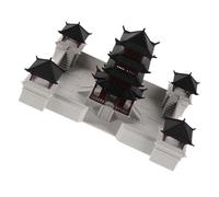 MUELODSIC Maquette Architecturale Ancienne en Plastique Résistant aux Intempéries Modèle Miniature de Pavillon Chinois Réaliste pour Décoration de Jardin Bonsaï et Paysage sous-Marin