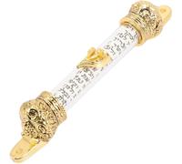 MUELODSIC Mezuzah Métal avec Parchemin pour Porte Décorative Ornement Religieux Vintage Accessoire Prière avec Étoile de David Cadeau Symbolique pour Maison et Entrée
