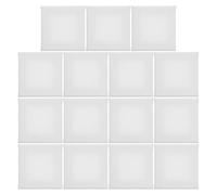 MUELODSIC Mini Toiles pour Peindre 10 X 10 Cm en Coton 15 Pièces, Toiles de Peinture Carrées pour Activités Artistiques, Décoration Murale, Ateliers et Projets Créatifs