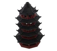 MUELODSIC Miniature Pagoda Micro Landscape Pavilion Model for Fish Tank Decor Ancient Building for Bonsai Gardens and Home Office Decoration