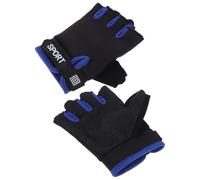 MUELODSIC Moufles de Cyclisme en Nylon Respirant Demi-Doigts pour Garçons et Filles Protection des Mains Antidérapante, pour Vélo et Roller en Extérieur