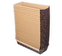 MUELODSIC Moule à Pain Ondulé Rectangulaire Grand Format 25 Pcs En Papier Cuisson Kraft Résistant Antiadhésif Résistant Haute Température Cuisson Homogène Pour Pâtisserie Et Pain Four Jetable