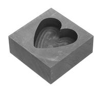 MUELODSIC Moule Graphite Forme Cœur pour Coulée Métaux Petits Volumes Résistant et Fusion Argent Or Cuivre Supporte Usure et Casse Pratique pour Bijoux et Expérimentations Manuelles