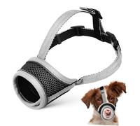 MUELODSIC Muselière Chien Respirante et Ajustable Tissu Doux avec Renfort Protection Morsure Confortable pour Chiens