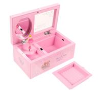MUELODSIC Musique Box Bois Créatif avec Figurine De Danseuse De Ballet Et Miroir Décoration De Bureau Élégante pour Fête Anniversaire Ou Mariage