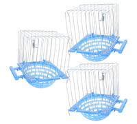 MUELODSIC Nichoir en Plastique pour Oiseaux Petits Pinsons et Calopsittes, Lot de 3 Pièces, Nid D'élevage Solide, Accessoire pour Cages à Oiseaux, Fournitures pour Nids d'oiseaux