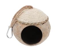 MUELODSIC Nid Oiseau Coque de Noix Naturelle avec Corde Suspendue Maison Compacte pour Petits Oiseaux Hamsters et Écureuils Installation Facile et Usage Pratique