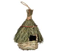 MUELODSIC Nid Oiseau Tissé Main Herbe de Mer pour Jardin Suspendu Maison Naturelle pour Petits Oiseaux Décoration Extérieure Écologique et Refuge Sûr