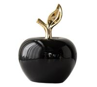 MUELODSIC Ornement Pomme Céramique Noir Grand Modèle Décoration Intérieure pour Salon et Entrée Accessoire et Réaliste Idée Cadeau Originale