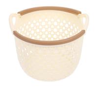 MUELODSIC Panier à Linge Plastique Rond Avec Poignées Panier De Rangement Étanche Pour Vêtements Pour Chambre Buanderie Design Aéré Pour Éviter Odeurs