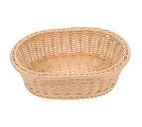 MUELODSIC Panier Rotin Synthétique Tressé Ovale Multifonction pour Fruits et Snacks Rangement Élégant et Gain de Place pour Cuisine et Maison Réutilisable