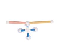 MUELODSIC Parrot Stand Frosted Shower Rack with Four Suction Cups for Pet Birds Easy to Install Exercise and Entertainment Accessory for Parrots and Conures Couleur