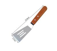 MUELODSIC Pelle à Steak Inox avec Manche Spatule Creuse pour Friture Ustensile Cuisine Bbq Polyvalent pour Œufs Burgers et