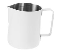 MUELODSIC Pichet à Lait Acier Inoxydable avec Bec Verseur Incliné et Poignée Ergonomique Cruche Mousseuse pour Latte Art Cappuccino et Espresso Tasse à Mousse de Lait pour Amateurs