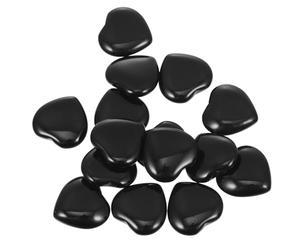 MUELODSIC Pierres Décoratives Naturelles en Cristal Forme Cœur 2 Cm, Lot de 15 Pièces, Cristaux de Chakra pour Décoration de Bureau et Thérapie Énergétique, Accessoires pour Yoga et Espace