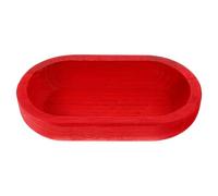 MUELODSIC Plateau Ovale en Bois Rouge pour Service Alimentaire Petit Plateau de Rangement pour Fruits Desserts et Collations Multifonction pour Maison et Réception Résistant et Facile