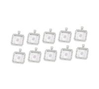 MUELODSIC Plateaux Pendentifs en Alliage Doré 10 Pièces, Supports Base pour Création Bijoux Diy, Couleur Vive Élégante, Lot pour Amateurs de Bijoux Faits Main, Accessoires Bricolage Créatif