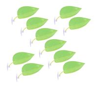 MUELODSIC Plateformes de Repos Feuilles Phosphorescentes pour Aquarium Betta 15 Pièces Plastique Résistant Vert Nuit Décor Habitat Naturel pour Grenouilles, Crapauds et Reptiles, Cachette