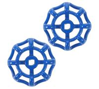 MUELODSIC Poignée de Robinet en Acier Moulé 7x7 Cm Volant Métallique de Vanne de Remplacement Lot de 2 Pièces pour Robinetterie Industrielle et Vannes D’arrêt Adaptée pour Tuyaux