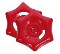 MUELODSIC Poignée de Roue Moulée en Fer 2 Pièces Trou Carré 6Mm X 6Mm Volant d'Arrêt Robuste pour Robinet Extérieur Poignée de Vanne Industrielle Compatible Vannes à Guillotine et