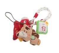 MUELODSIC Porte-clés en Peluche Mignon Cheval 2 Pièces, Pendentifs Créatifs pour Téléphone Portable, Décoration Kawaii Zodiaque Nouvel An, Accessoires Charmants pour Téléphone