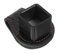 MUELODSIC Porte-Craie Magnétique en Cuir Véritable Noir, Clip de Ceinture Compact et Léger, Accessoire Compatible Craies Standard pour Queues de Billard, pour Salle de Loisirs