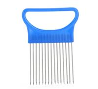 MUELODSIC Prong Stainless Steel Onion Holder Slicer With Non-slip Plastic Handle For Lemon And Vegetable Cutting Safe Hand Protection Tool