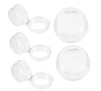 MUELODSIC Protection de Sécurité pour Cuisinière à Gaz 5pcs en Plastique Noir Résistant la Chaleur Installation Clip-on Sécurité des Garçon et Filles la Maison