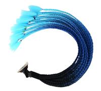 MUELODSIC Queue de Cheval Tresses Décoratives pour Casque avec Ventouse Perruque Synthétique Amovible Accessoires et Scooter Facile à Fixer