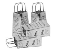 MUELODSIC Râpe Multifonction 4 Pièces en Acier Inoxydable Mini Taille Compacte Râpe à Fromage Conique et Accessoire Cuisine Domestique pour Fromage Chocolat et Agrumes