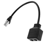 MUELODSIC Répartiteur Rj45 1 vers 2 Ethernet Cat7 Haut Débit, Adaptateur Réseau LAN pour Bureau à Domicile, Double Connecteur Femelle Compatible Câbles Rj45 Mâle, Câble Adaptateur Réseau